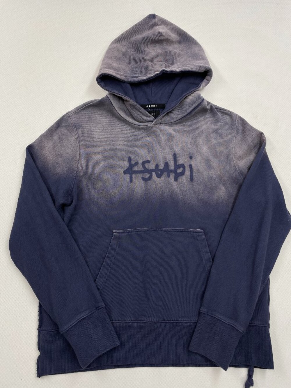 Ksubi Express To Mars Hoodie Faded Washed Cross Graphic Blue Men’s M